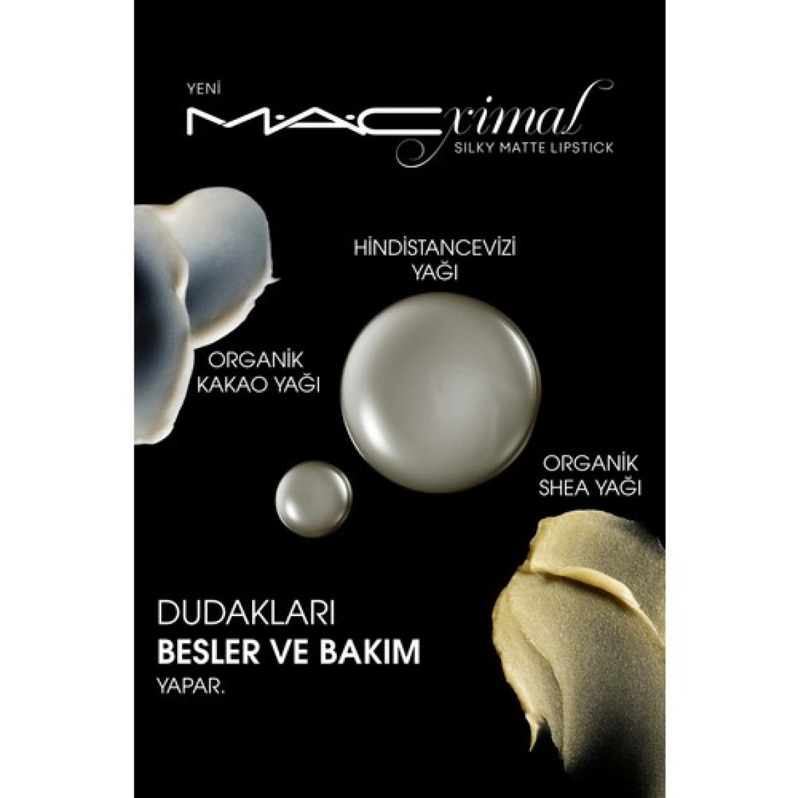 MAC M·a·cxımal Silky Matte Lipstick Nemlendirme Etkili Yoğun Renk Sağlayan Ruj - Russian Red