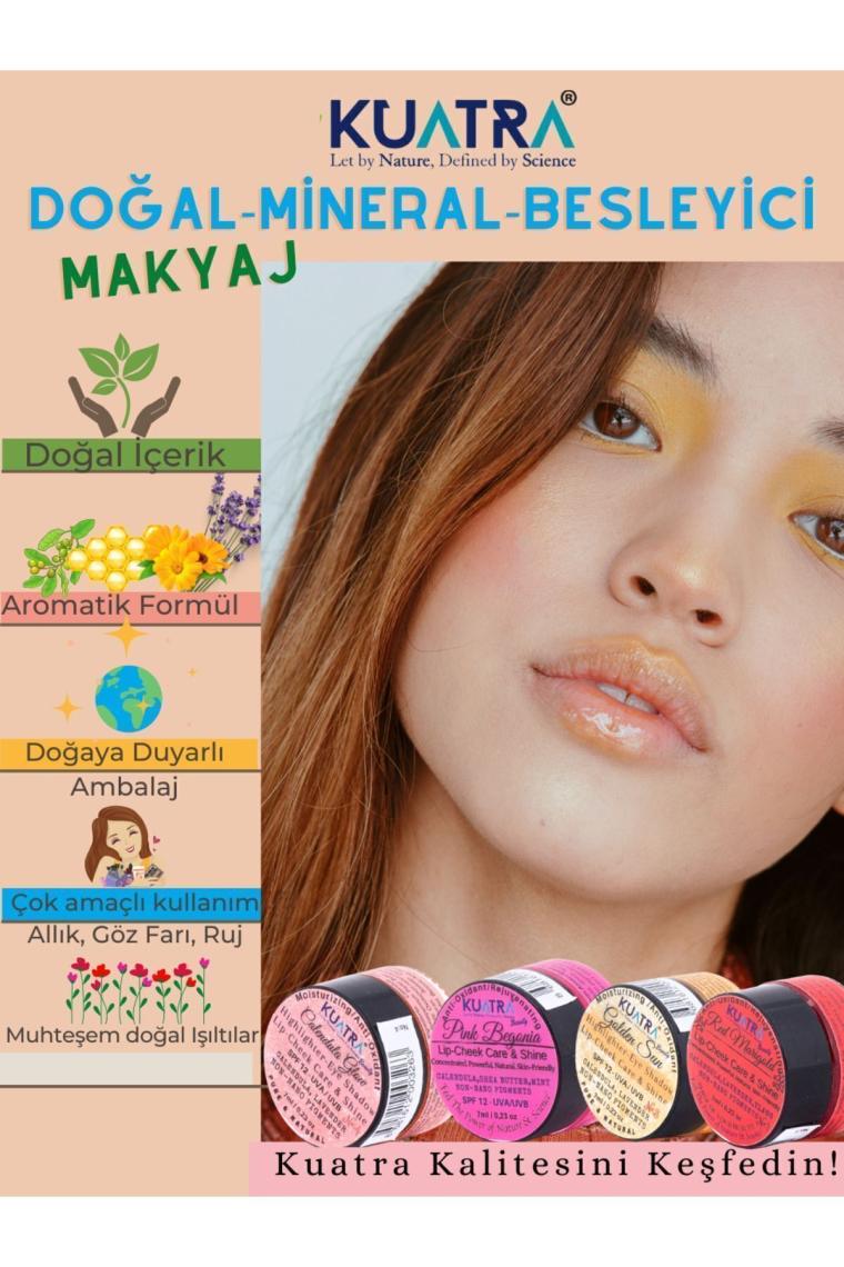 Kuatra Golden Sun Doğal Içerikli Nemlendirici Antioksidan Işıltı Veren Balm (Highlighter - Göz Farı- Aydınlatıcı) 7ml