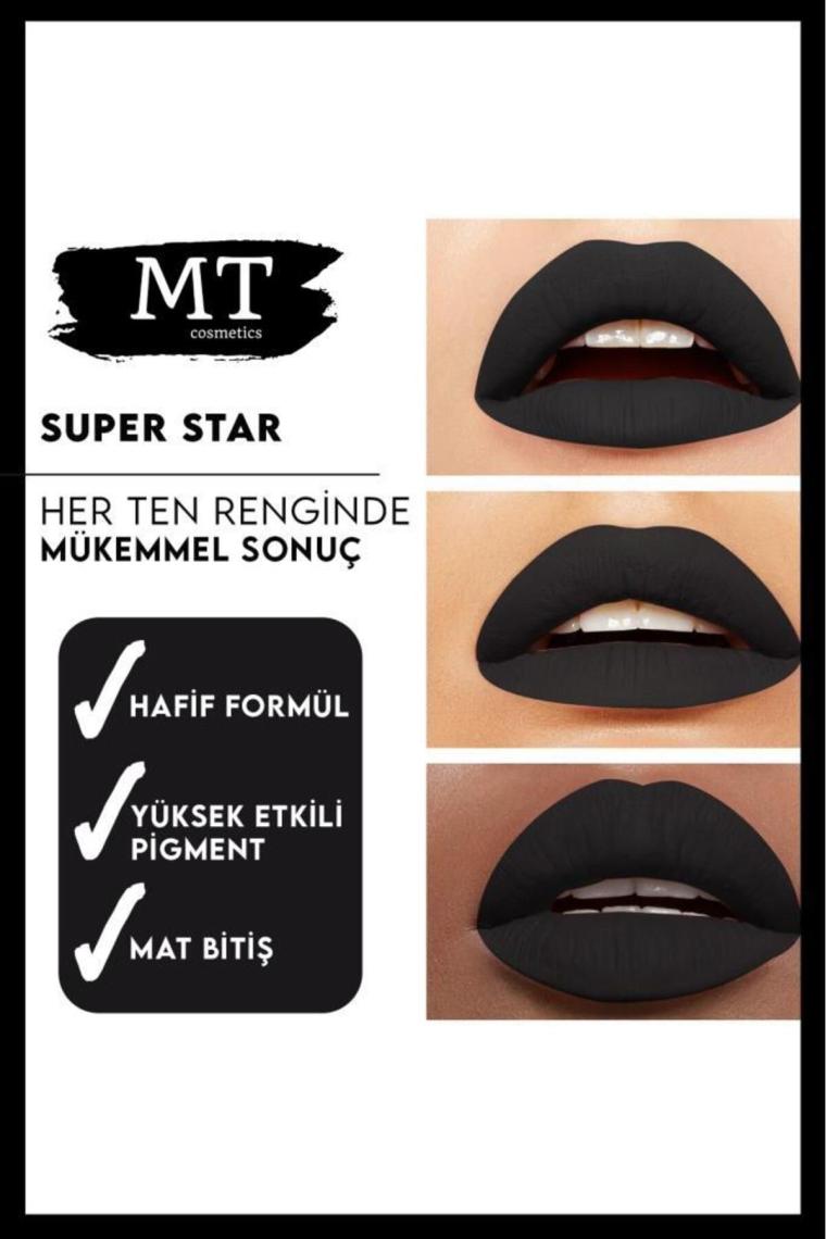 MT Siyah Likit Mat Ruj