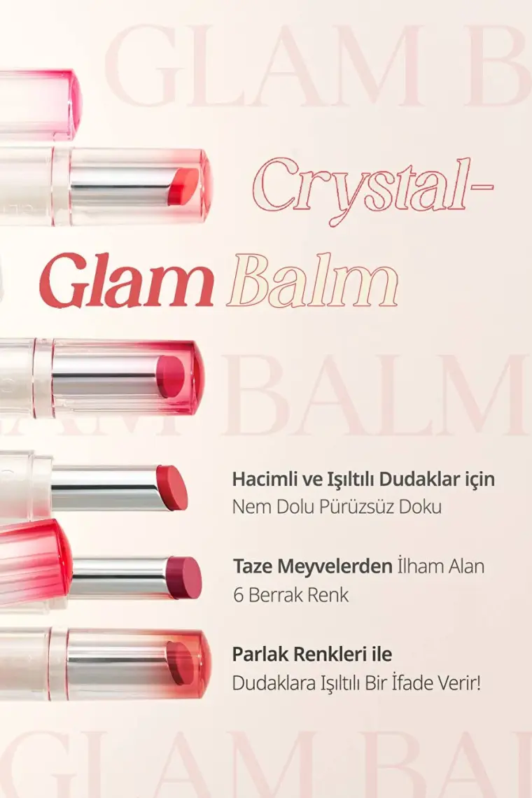 Clio Yoğun Pigmentli ve Işıltılı Dudak Balmı CLIO Crystal Glam Balm (04 Honey Apple)