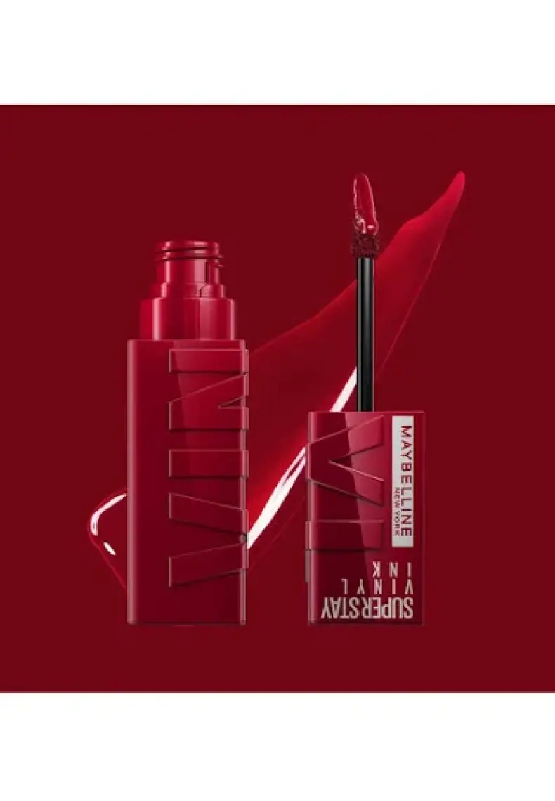 Maybelline New York Super Stay Vinyl Ink Uzun Süre Kalıcı Likit Parlak Ruj 55 Royal