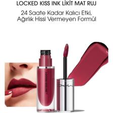 MAC Locked Kiss Ink 24 Saate Kadar Kalıcı Suya Dayanıklı Likit Mat Ruj - Decadence - 4ml - 773602646104