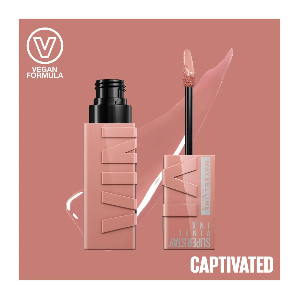 Maybelline New York Super Stay Vinyl Ink Uzun Süre Kalıcı Likit Parlak Ruj 95 Captivated
