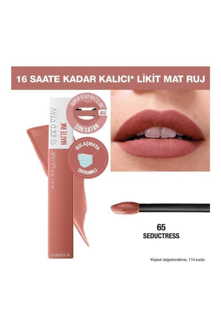 Super Stay Matte Ink Unnude Likit Mat Ruj - 65 Seductress - Nude 5 ml