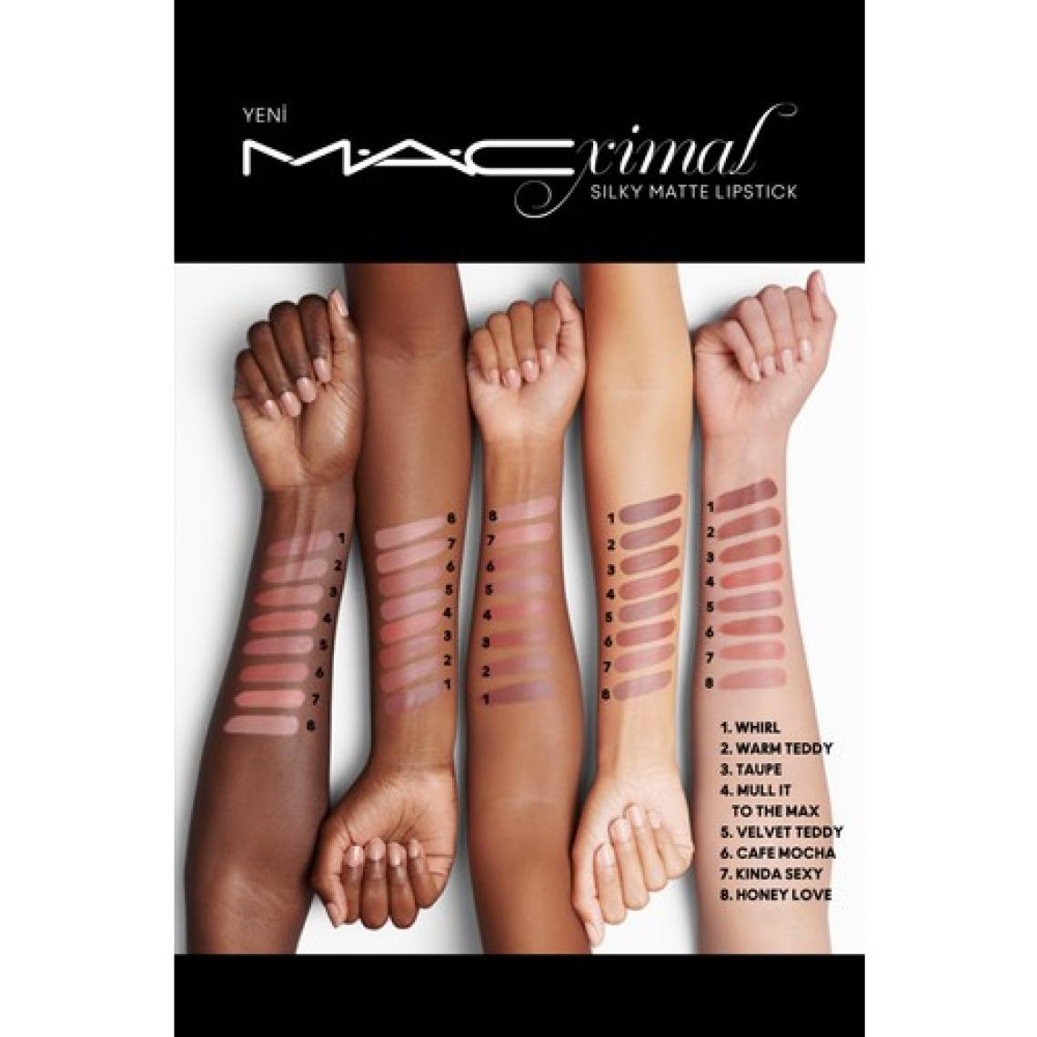 MAC M·A·CXIMAL Silky Matte Lipstick ( Taupe ) Nemlendirme Etkili Yoğun Renk Sağlayan Ruj