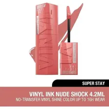 Maybelline New York Super Stay Vinyl Ink Likit Parlak Ruj 100 Charmed