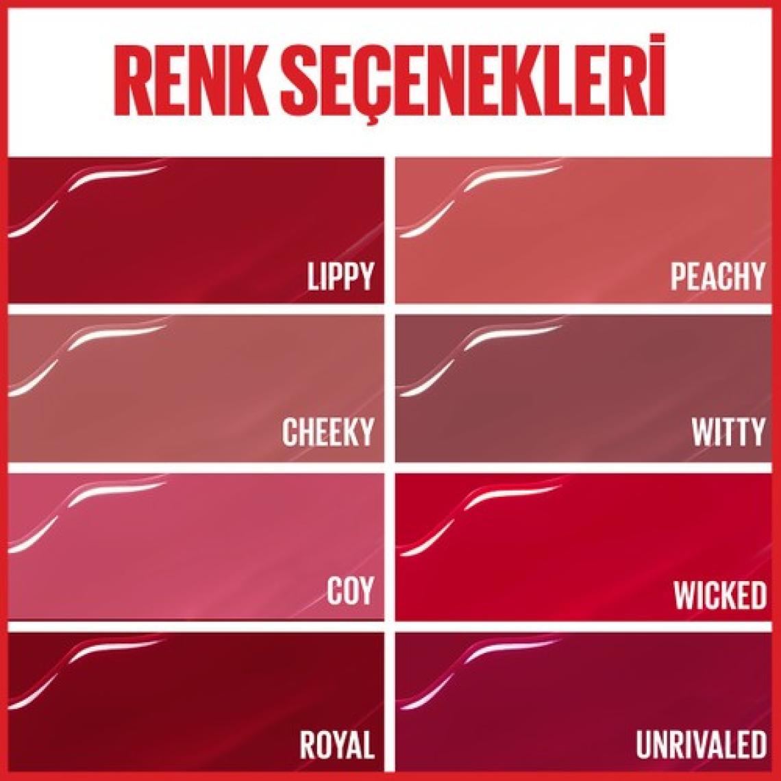 Maybelline New York Super Stay Vinyl Ink Likit Parlak Ruj 15 Peachy