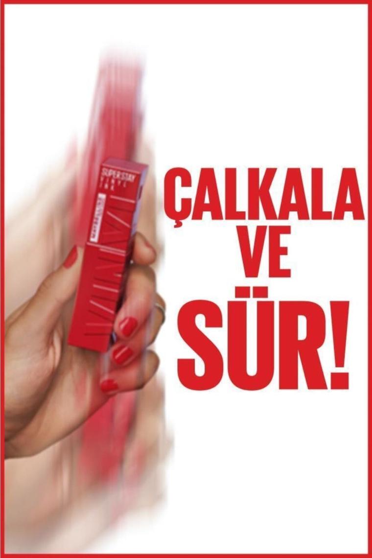 Maybelline New York Super Stay Vinyl Ink Likit Parlak Ruj 35 Cheeky