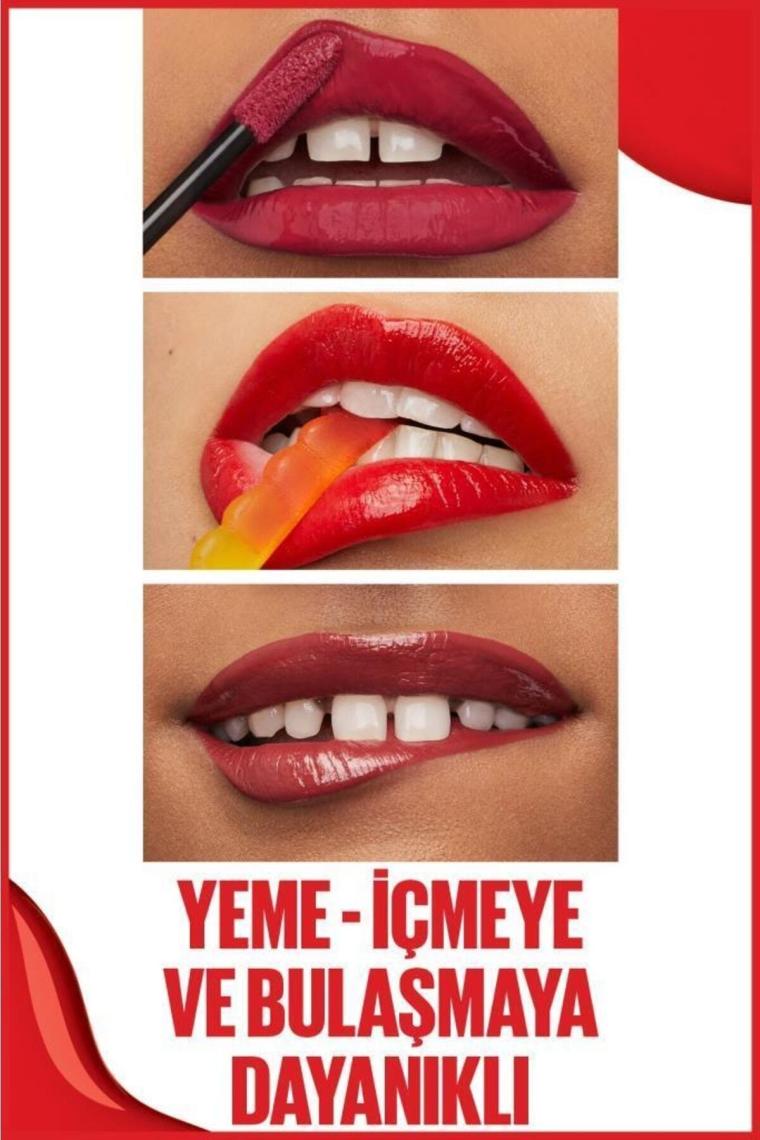 Maybelline New York Super Stay Vinyl Ink Likit Parlak Ruj 35 Cheeky