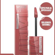 Maybelline New York Super Stay Vinyl Ink Likit Parlak Ruj 35 Cheeky