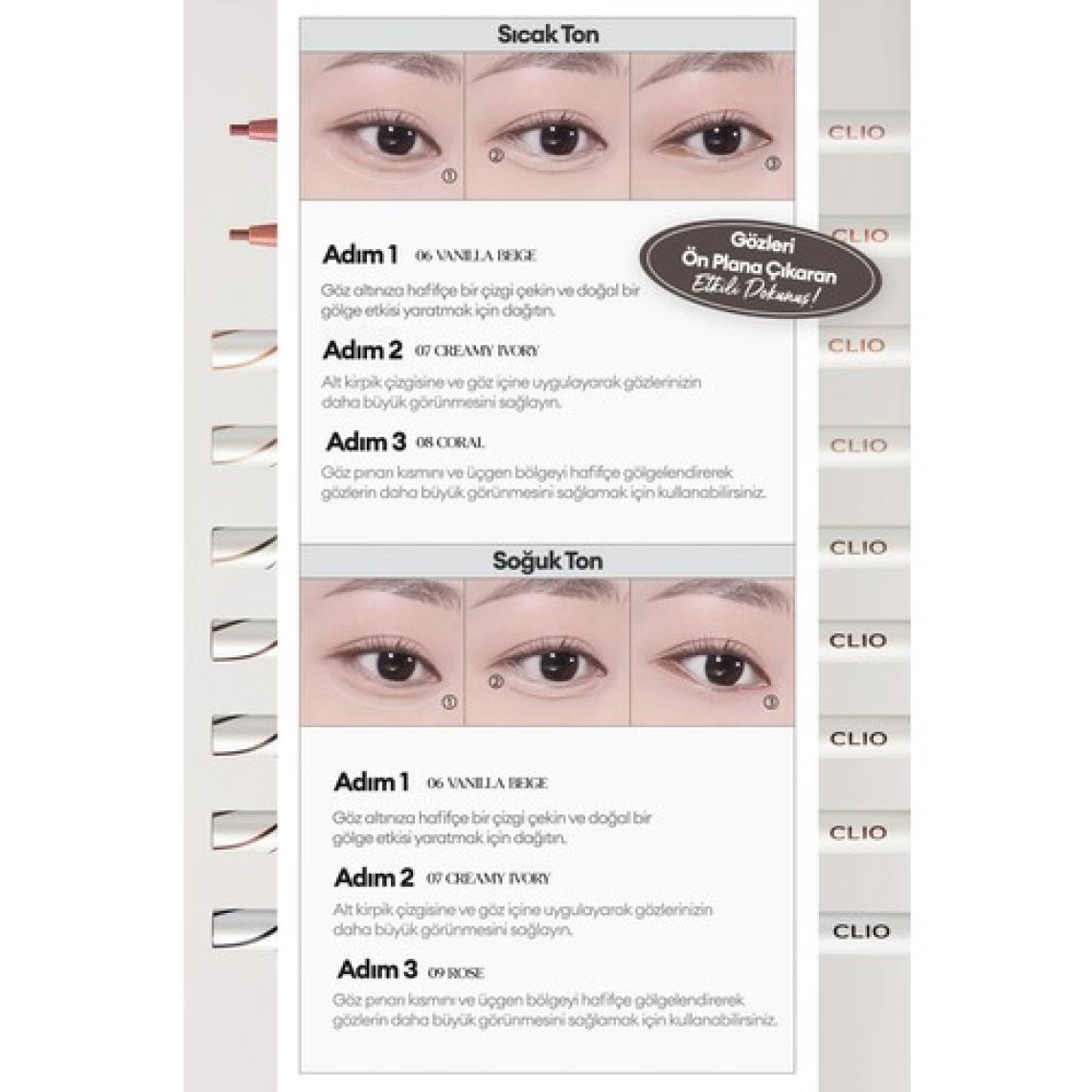 Clio Suya Dayanıklı, İnce Uçlu Göz Kalemi CLIO Sharp So Simple Waterproof Pencil Liner (02 Brown)