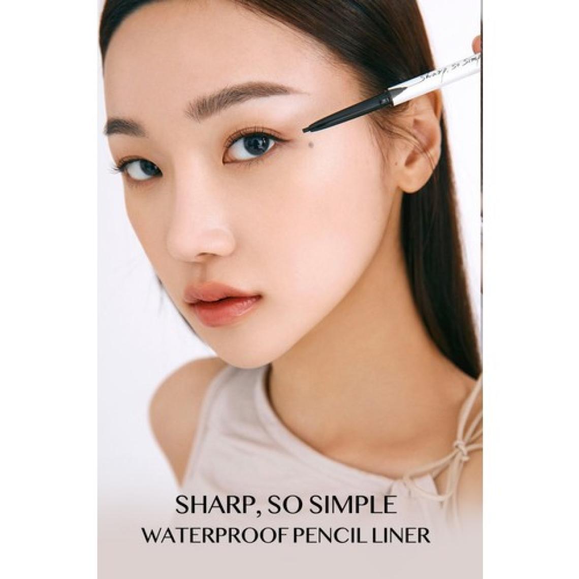 Clio Suya Dayanıklı, İnce Uçlu Göz Kalemi CLIO Sharp So Simple Waterproof Pencil Liner (02 Brown)