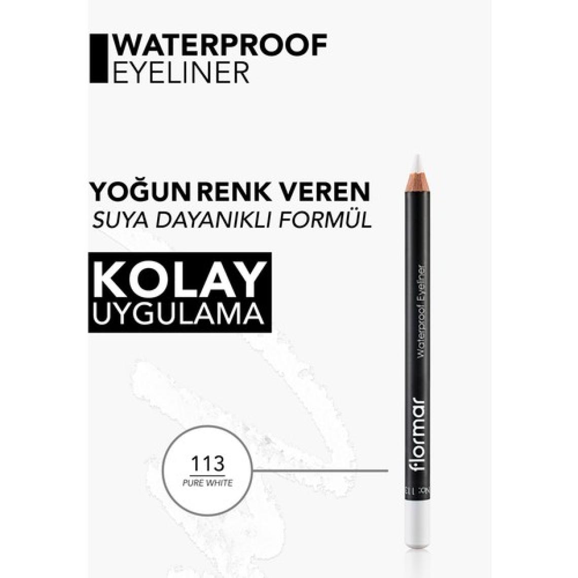 Yoğun Renk Veren Suya Dayanıklı Mat Göz Kalemi (113 Pure White) 8690604109135