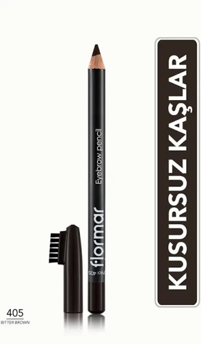 Kapağı Fırçalı Kaş Kalemi (Kahve) - Eyebrow Pencil - 405 Bitter Brown - 8690604278701