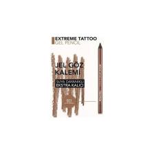 Extreme Tattoo Yoğun Renk Veren Suya Dayanıklı Jel Göz Kalemi (001 Glitzy Brown) 8682536028837