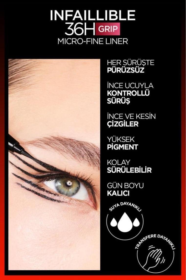 Loreal Paris Infaillible 36h Grip Micro Fine Eyeliner 01 Obsidian