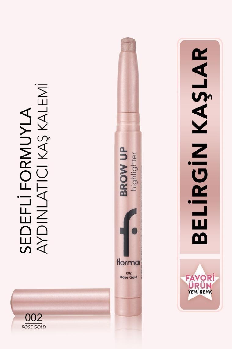 Asansörlü Aydınlatıcı Kaş Kalemi Pembe Altin -brow Up Highlighter Pencil-002 Rose Gold-8682536072441