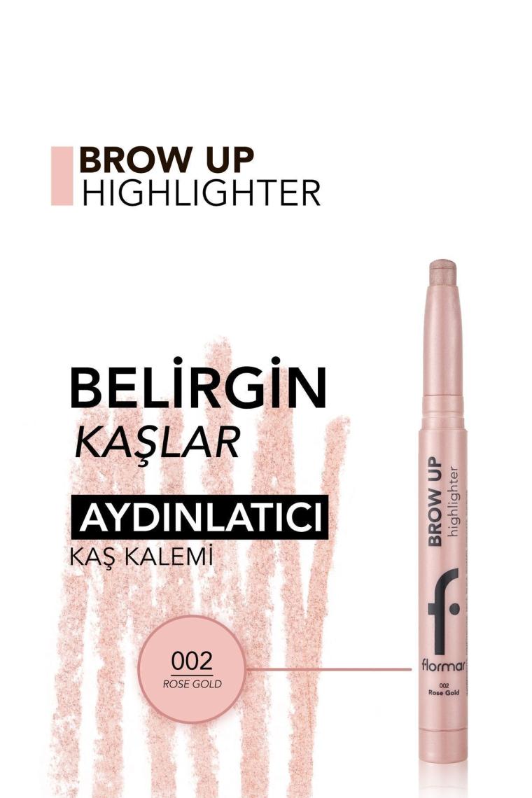 Asansörlü Aydınlatıcı Kaş Kalemi Pembe Altin -brow Up Highlighter Pencil-002 Rose Gold-8682536072441