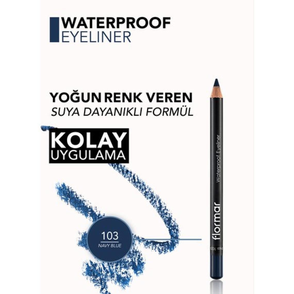 Flormar - Göz Kalemi - Waterproof Eyeliner 103 Navy Blue 8690604109036 47000001