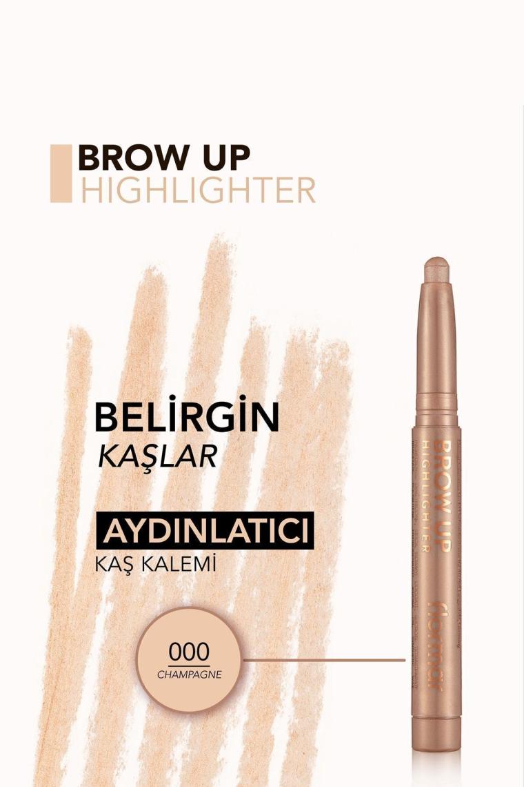 Asansörlü Aydınlatıcı Kaş Kalemi Uçuk Kahve -brow Up Highlighter Pencil-000 Champagne-8690604622269