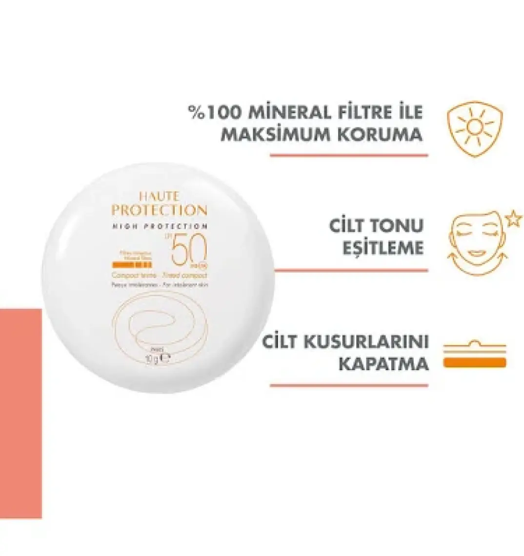 Avene Compact Sable Kapatıcı Krem Açık Renk Spf 50 10 g