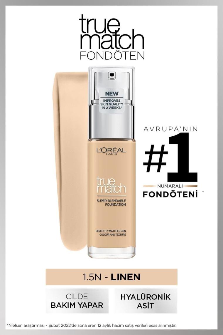 Loreal Paris True Match 1.5N Linen Fondöten
