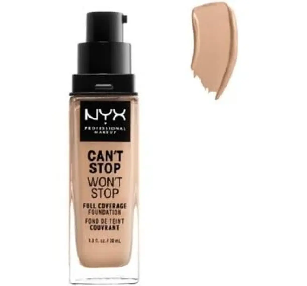 Nyx Professional Makeup Fondöten - Can't Stop Won't Stop Full Coverage Foundation 07 Natural 30 ml 800897157234