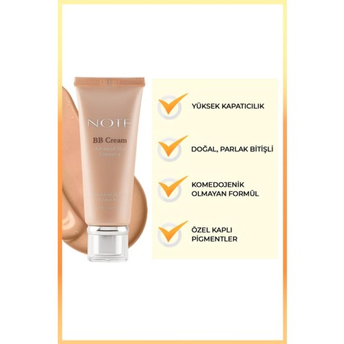 Note BB Cream SPF 15 Nemlendirici Etkili Yoğun Kapatıcı BB Krem - 02 Orta Koyu