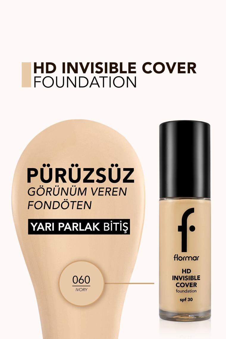 Flormar Invisible Cover Hd Hafif Yapılı & Yarı Parlak Bitişli
