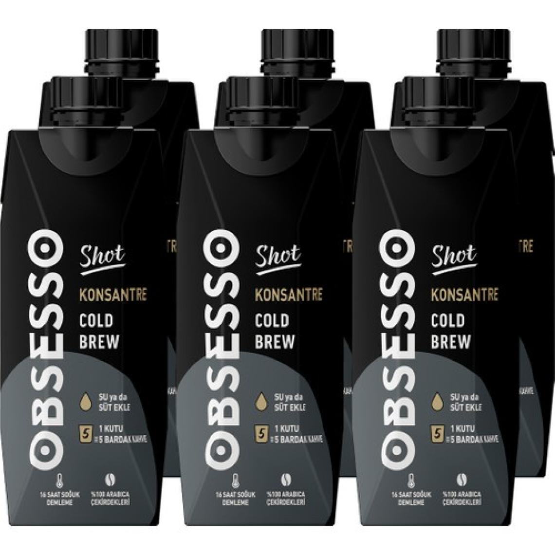 Obsesso Shot Konsantre Cold Brew 310 ml 6 Adet