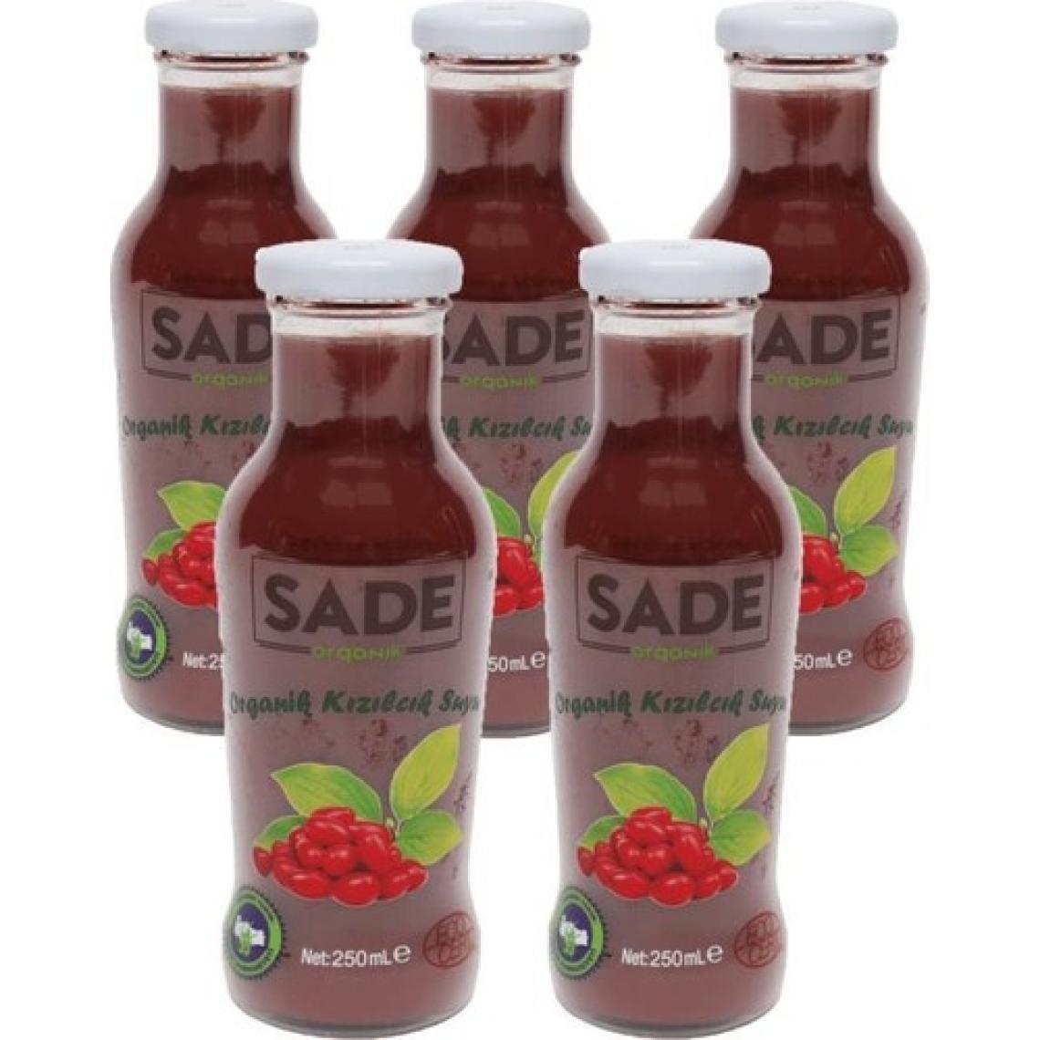 Sade Organik Kızılcık Suyu 5X250 ml