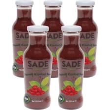 Sade Organik Kızılcık Suyu 5X250 ml