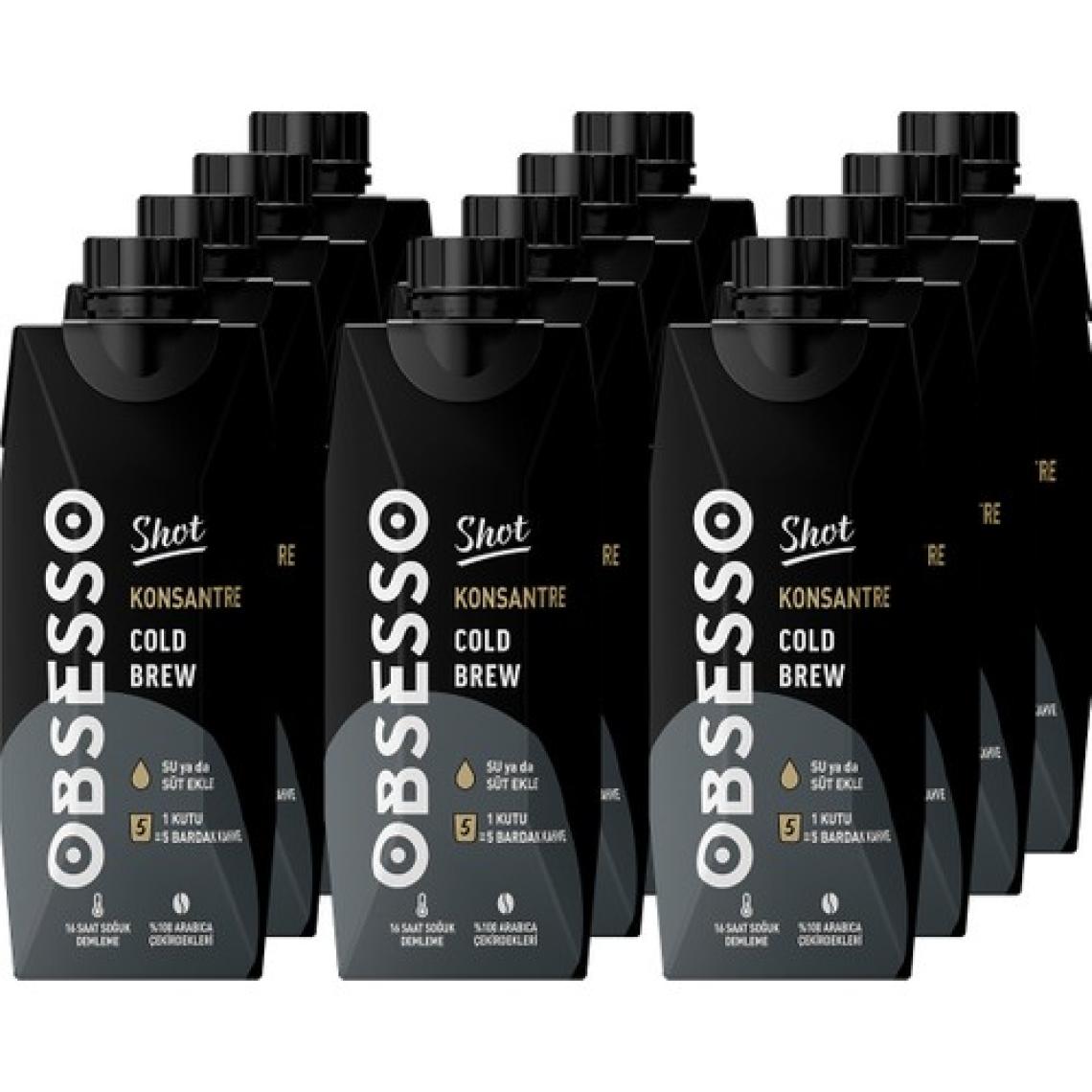 Obsesso Shot Konsantre Cold Brew 310 ml 12 Adet
