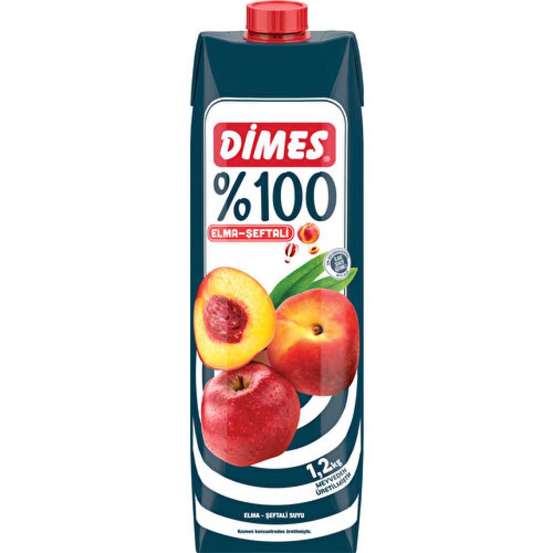 Dimes %100 1 lt Elma Şeftali Suyu