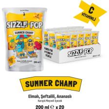 Sızzle-Pop Summer Champ Şeftali Elma Ananas Meyve Suyu 200 ml x 20 Adet