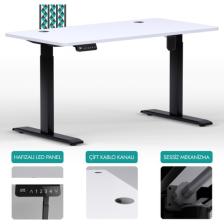 Karr Office O-Flex Tek Motorlu Elektrikli Yükseklik Ayarlı Masa - 120x60 - Beyaz
