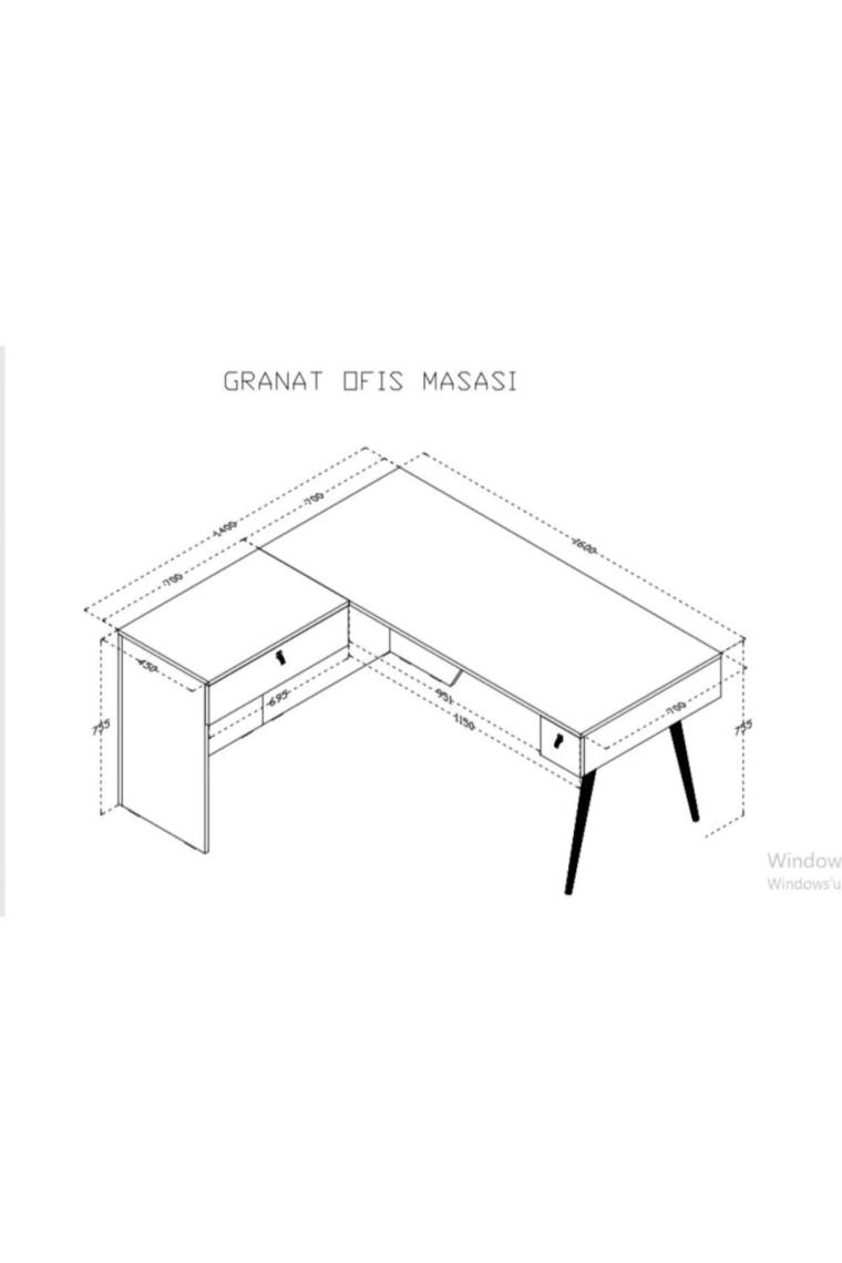Adetto Granat Ofis Çalışma Masası