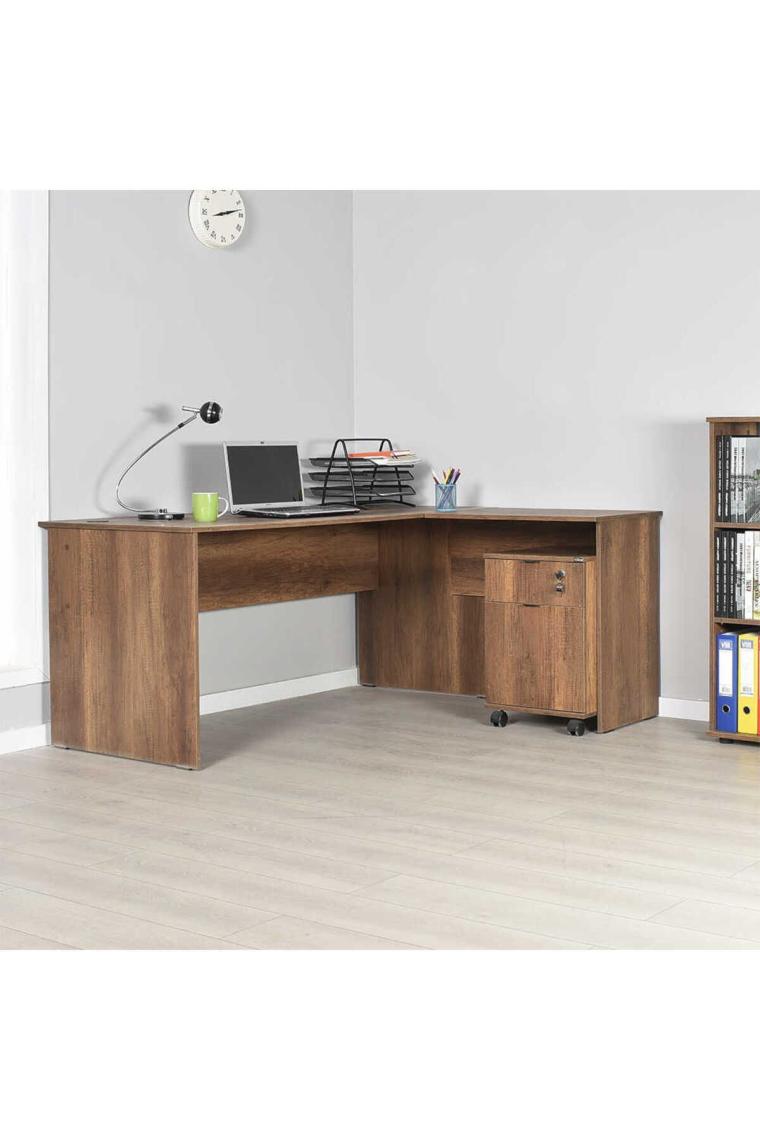 Adore Rio Ofis L Masa - Diamond Beyaz
