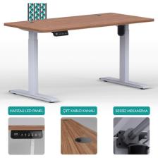 Karr Office O-Flex Tek Motorlu Elektrikli Yükseklik Ayarlı Masa - 180x80 - Bambu