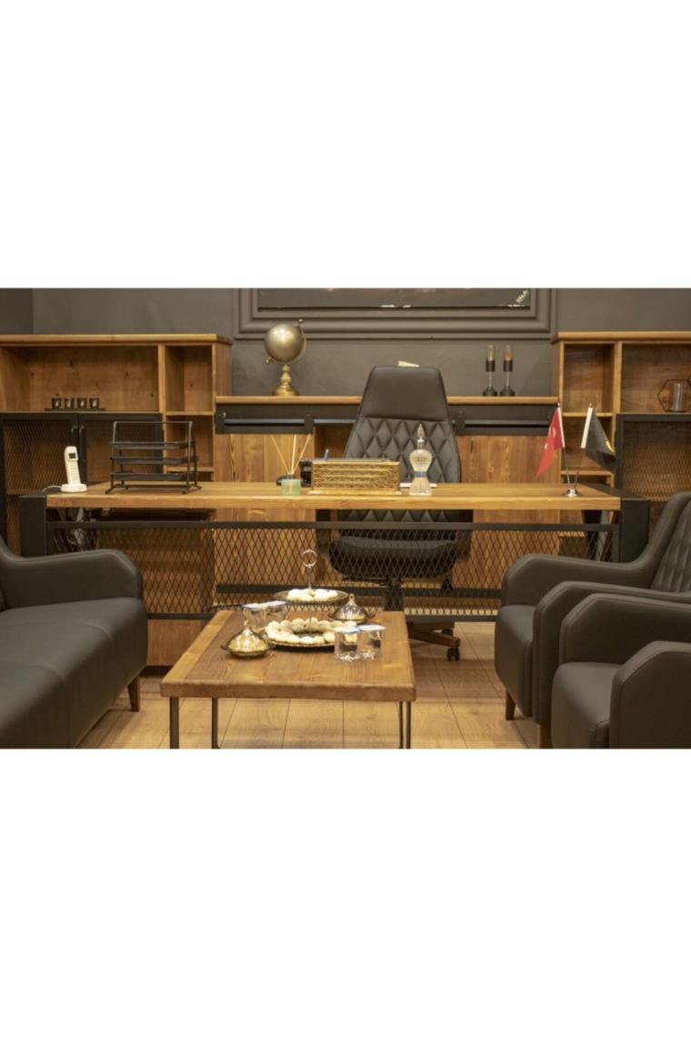 Deryawood Masif Ahşap Çalışma Masası