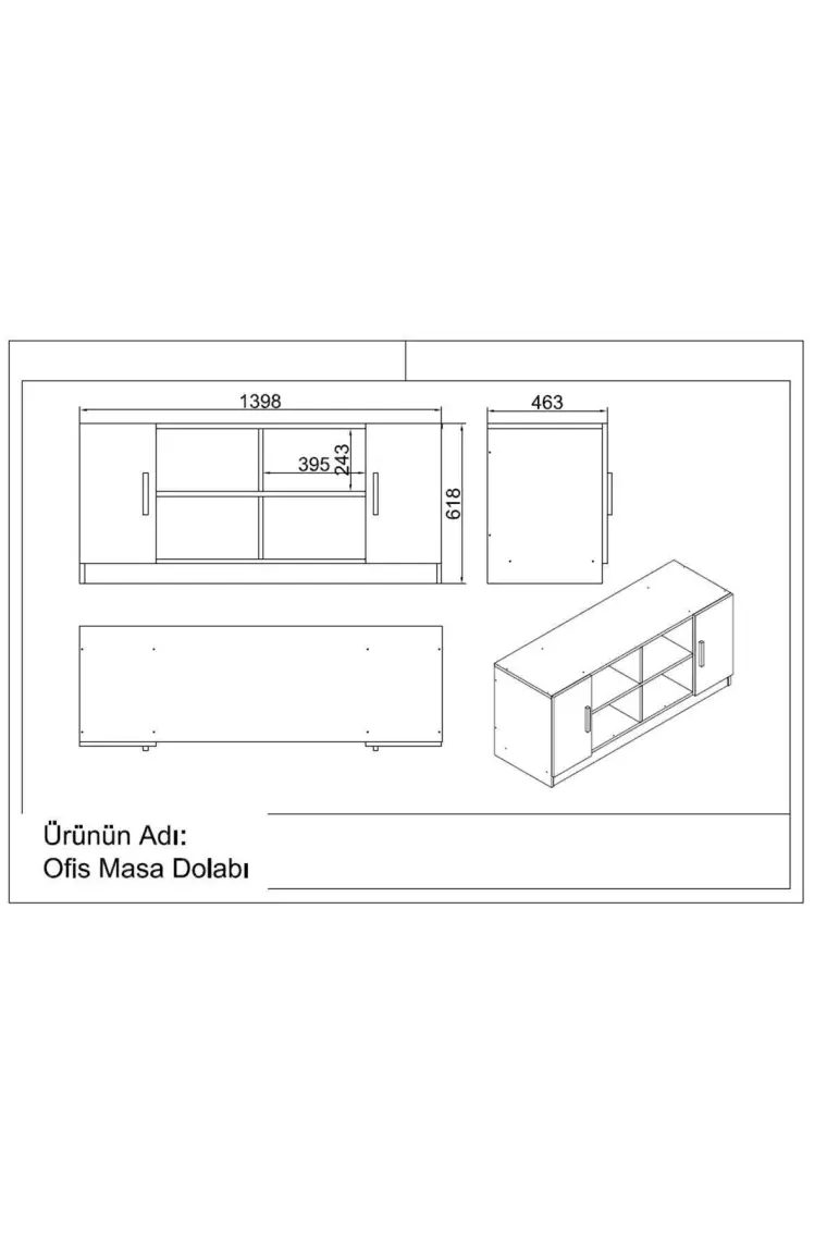 Yurudesign Vario ABF Ofis Büro Masa Takımı 3 Renk
