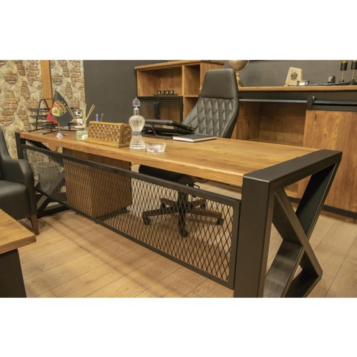 Deryawood Masif Ahşap Çalışma Masası 220*85*76 cm