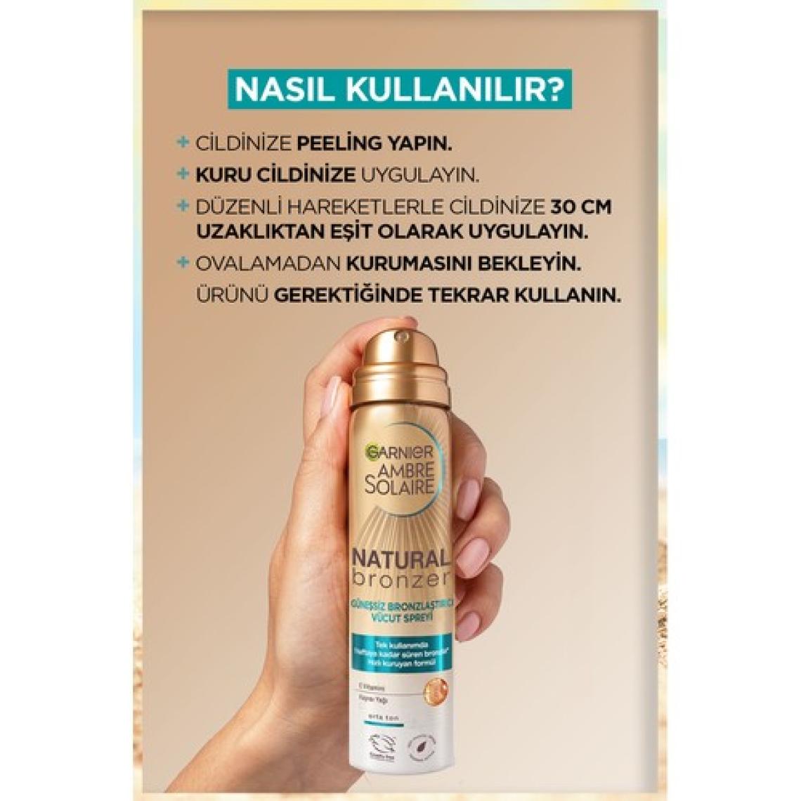 Garnier Ambre Solaire 2'li Natural Bronzer Güneşsiz Bronzlaştırıcı Sprey 150ML Seti