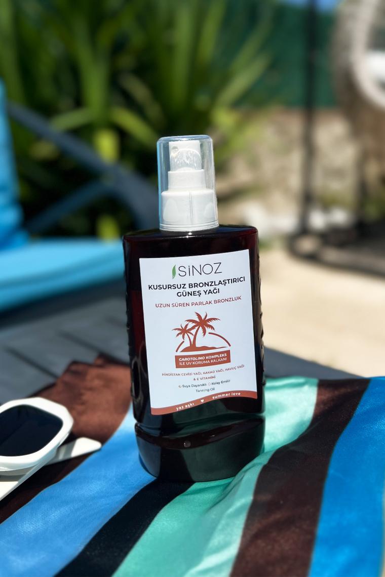 Kusursuz Bronzlaştırıcı Güneş Yağı Spreyi 200 ml Hindistan Cevizi Kakao Havuç Yağı Içeren