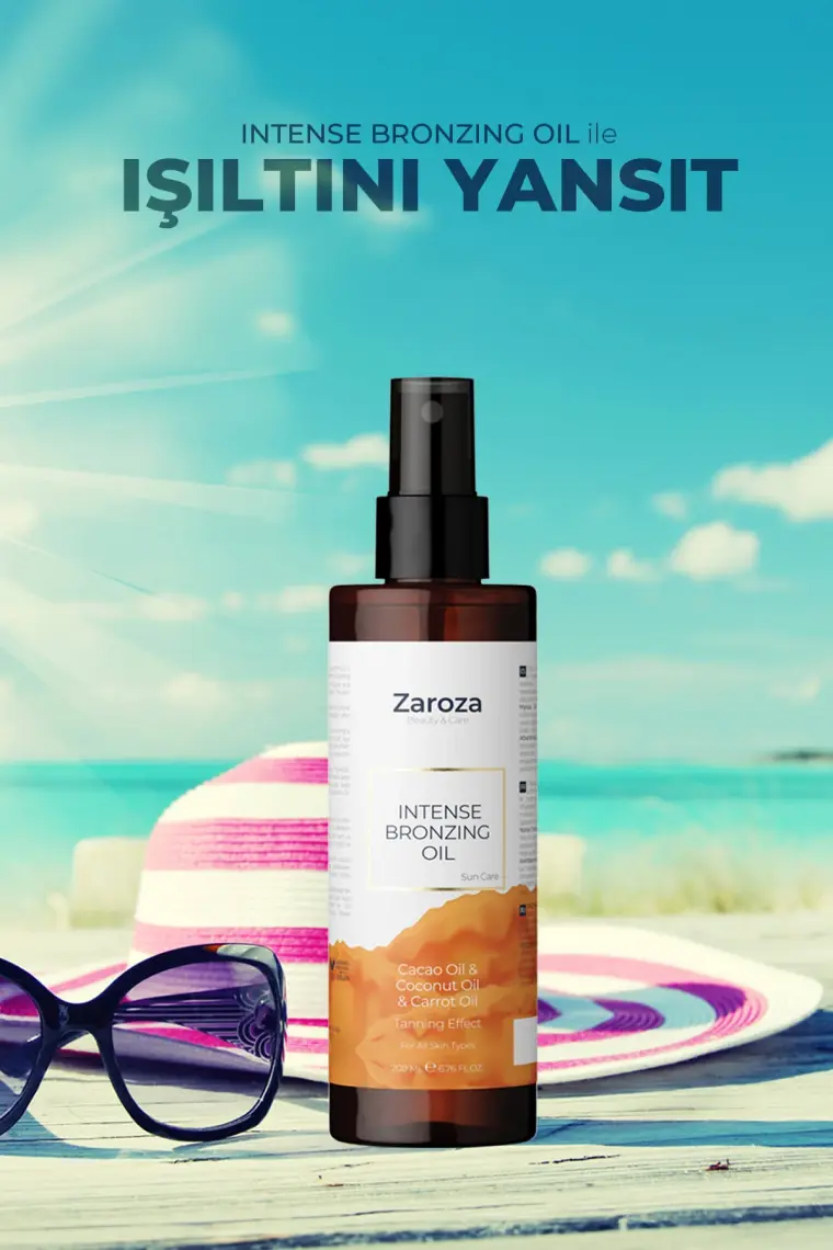 Zaroza Bronzlaştırıcı Yağ Havuç Hindistan Cevizi Kakao Yağı 200 ml