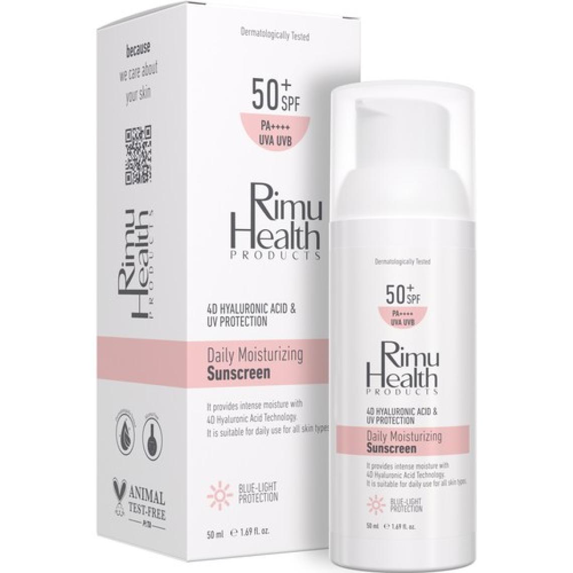 Rimu Health Products Tüm Cilt Tiplerine Uygun Yoğun Nemlendiricili Günlük 50 Spf Güneş Kremi