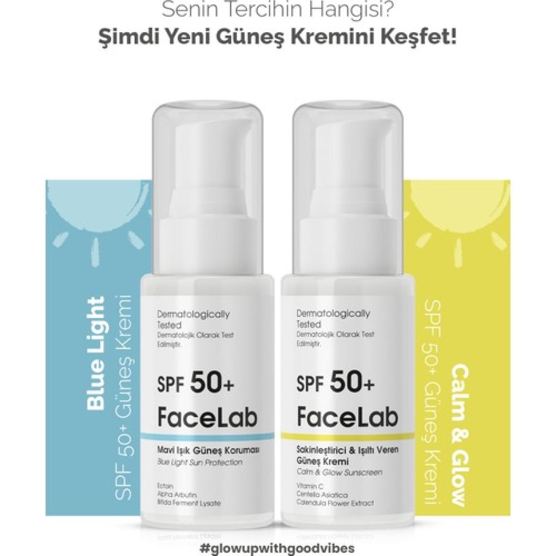 Facelab Sakinleştirici ve Işıltı Veren C Vitamini ve Centella Içerikli Spf 50+ Güneş Kremi 50 ml