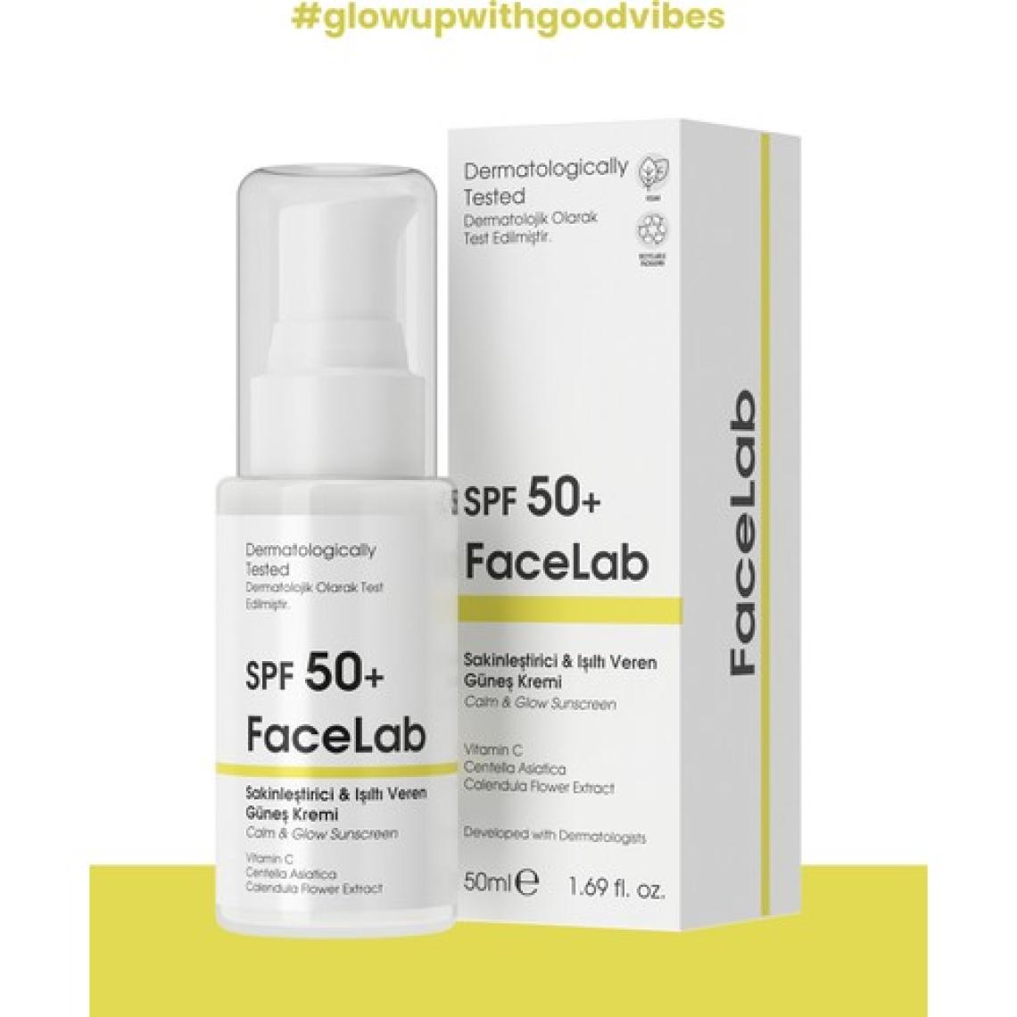 Facelab Sakinleştirici ve Işıltı Veren C Vitamini ve Centella Içerikli Spf 50+ Güneş Kremi 50 ml