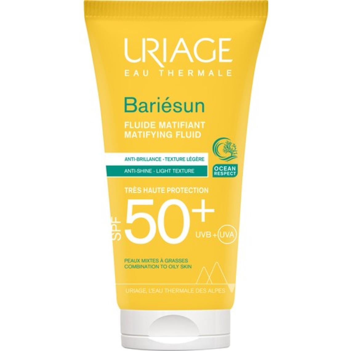 Urıage Bariesun MAT Fluid Spf 50+ 50 ml Karma ve Yağlı Ciltler için Yüksek korumalı Güneş Kremi  Spf 50+