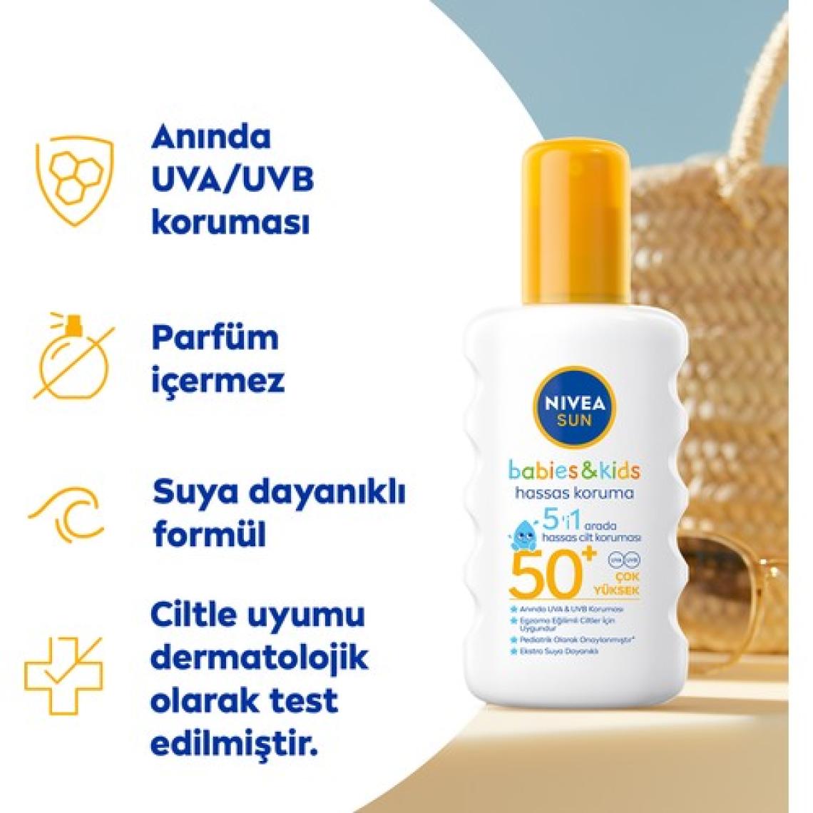 Nivea Sun Babies & Kids Hassas Koruma Spf 50+ 200 ml